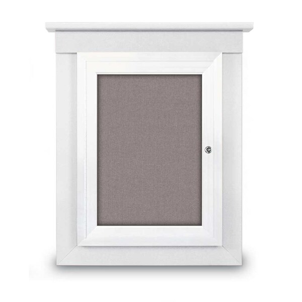 Sliding Glass Enclosed Letterboard, 72"x4, UV9008ACS-SATIN-BARBLU